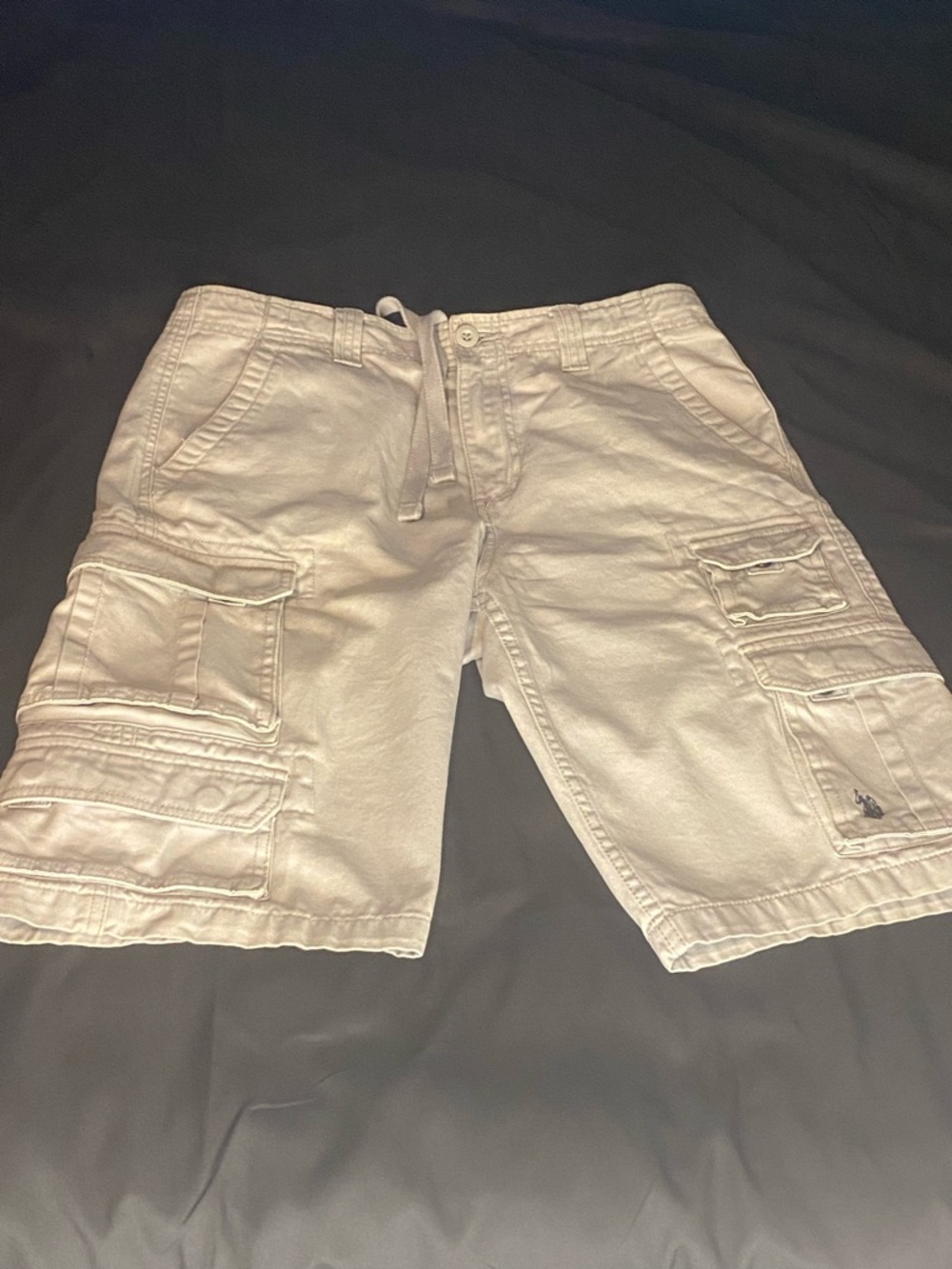 Mens Polo Shorts Ralph Lauren Grey Sixe 32 Classic Fit Stretch Cotton
